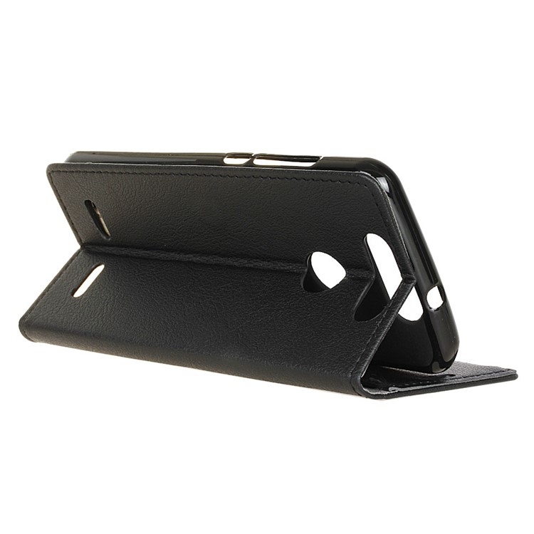 Leather Wallet Case for ZTE Blade V8 Lite - Black-5
