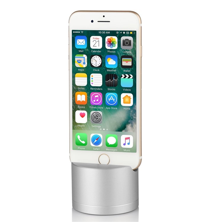 Aluminum Alloy Scratch-free Charging Dock Station Stand for AirPods/ iPhone/ Magic Mouse - Silver-2