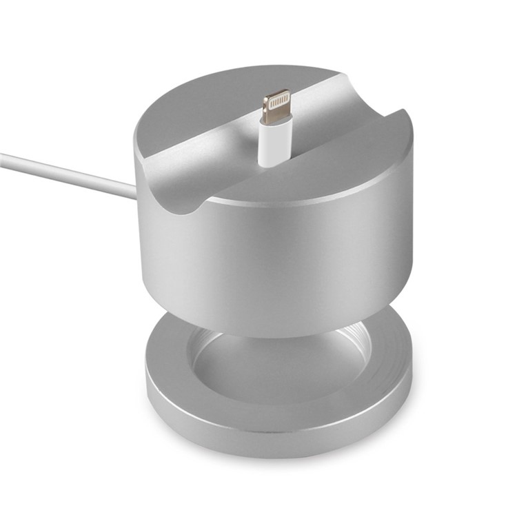 Aluminum Alloy Scratch-free Charging Dock Station Stand for AirPods/ iPhone/ Magic Mouse - Silver-5