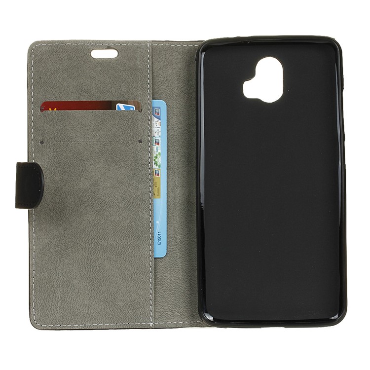 Wallet Leather Stand Case for ZTE Blade V8 Pro - Black-4