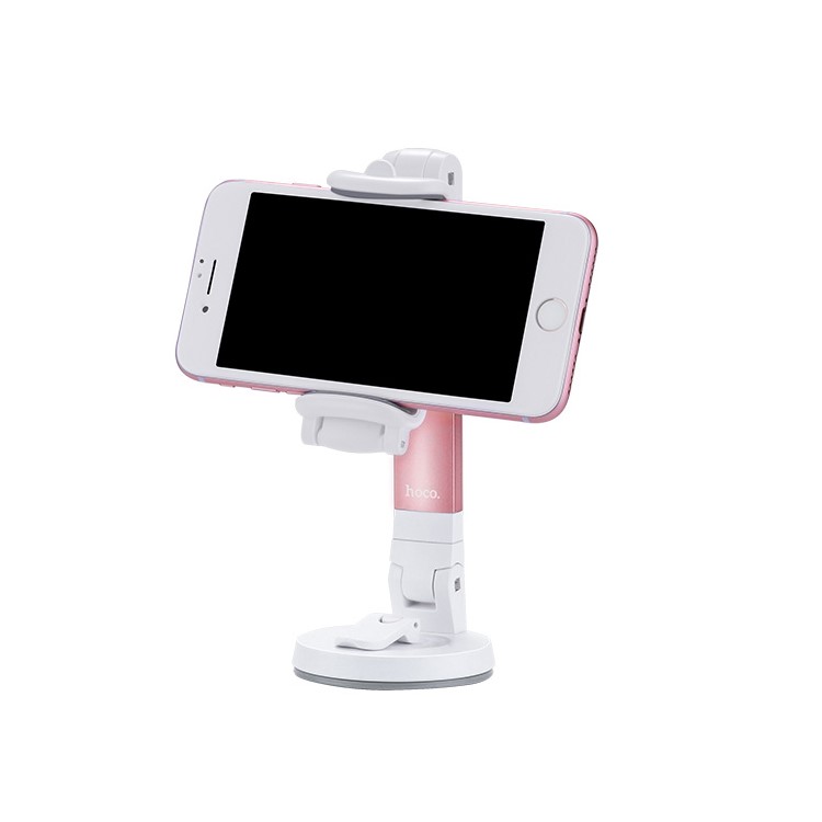 

HOCO P6 Suction Cup Foldable Desktop Car Mount Holder for iPhone 7 Plus / Samsung S8 Etc - Rose Gold Color
