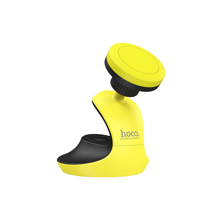 HOCO CA15 Accompanist Series Swan Suction Pad Magnetic Holder Mount for iPhone Samsung Etc - Black / Yellow-3