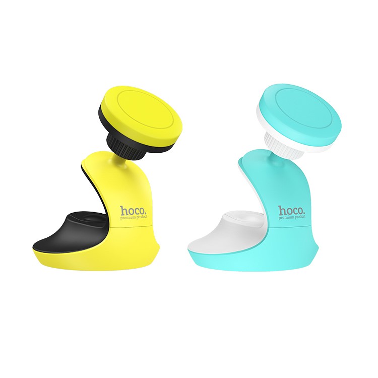 HOCO CA15 Accompanist Series Swan Suction Pad Magnetic Holder Mount for iPhone Samsung Etc - Black / Yellow-4