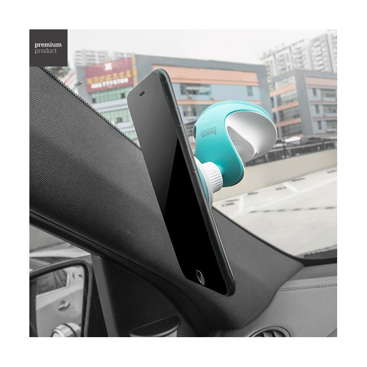 

HOCO CA15 Accompanist Series Swan Suction Pad Magnetic Car Mount Holder for iPhone Samsung Etc - White / Blue