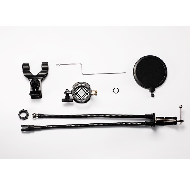 JOYROOM ZS130 Microphone 360 Adjustable Gooseneck Arm Stand with Phone Holder Kit for Studio Broadcast-8