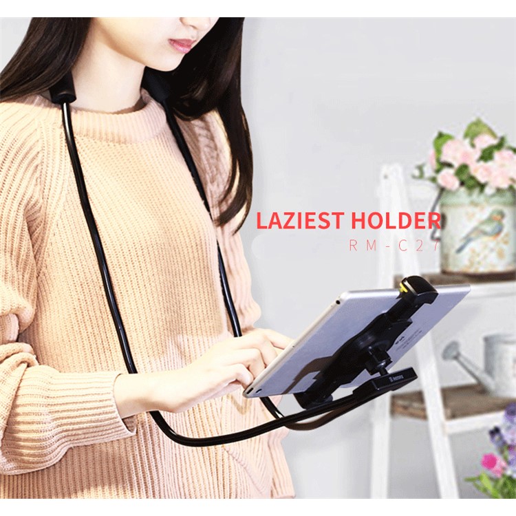 REMAX Flexible Neck / Waist Hanging Holder for Smart Phone /Tablet Desktop Mount Holder Stand-4