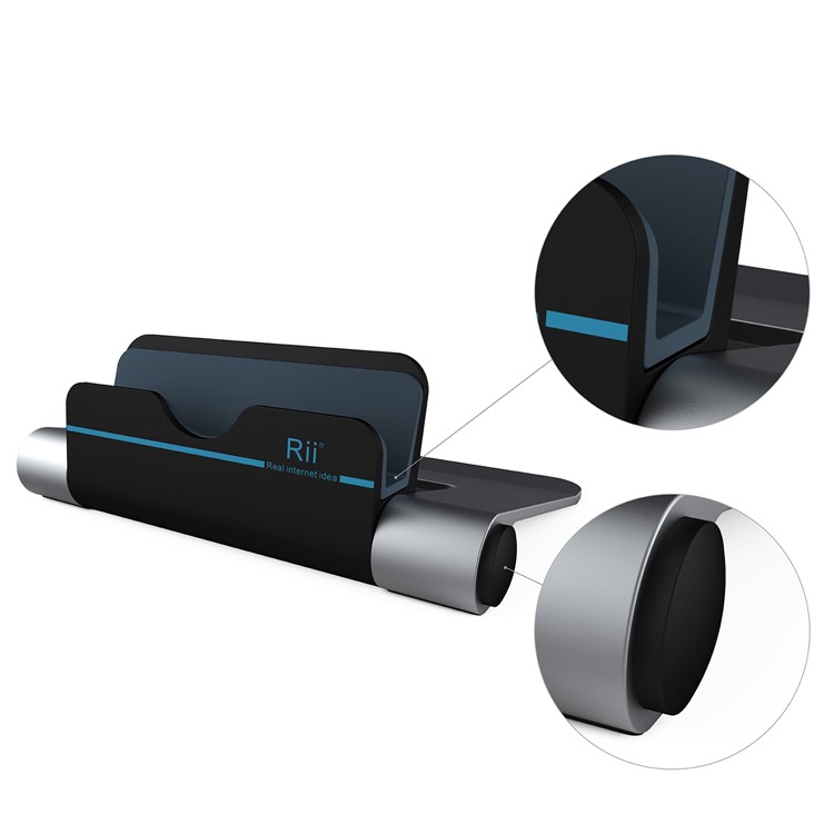 RII RT510 Universal Aluminium Alloy Portable Fold-up Desktop Stand Multi-angle Holder for iPhone iPad etc.-4