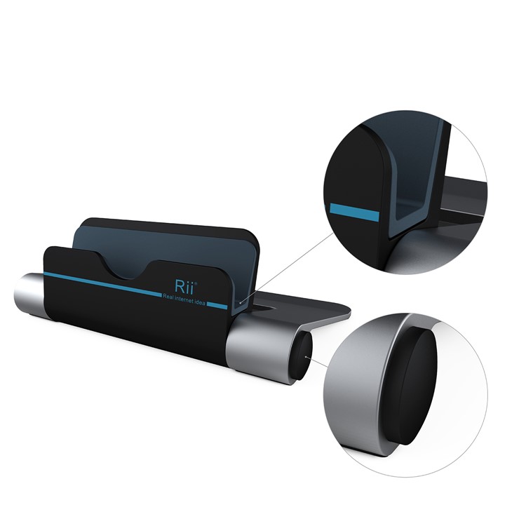 RII RT510 Universal Aluminium Alloy Portable Fold-up Desktop Stand Multi-angle Holder for iPhone iPad etc.-9