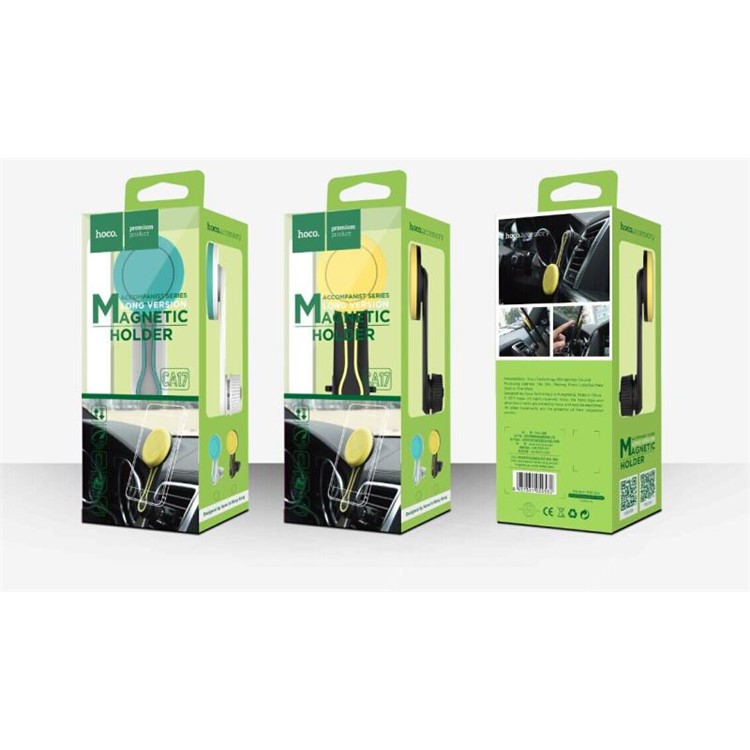 HOCO CA17 Long Rotating Rob Magnetic Air Vent Car Mount Holder - Yellow-3
