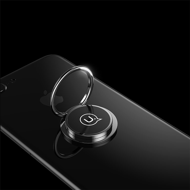 USAMS US-ZJ017 360 Degree Rotary Ring Bracket Smartphone Ring Holder for Huawei P10 etc. - Black-1