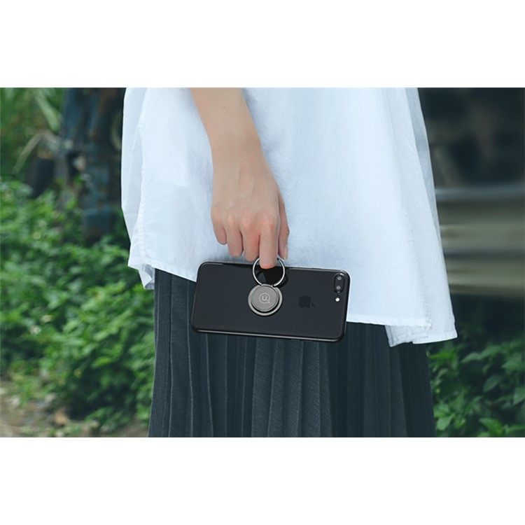 USAMS US-ZJ017 360 Degree Rotary Ring Bracket Smartphone Ring Holder for Huawei P10 etc. - Black-13