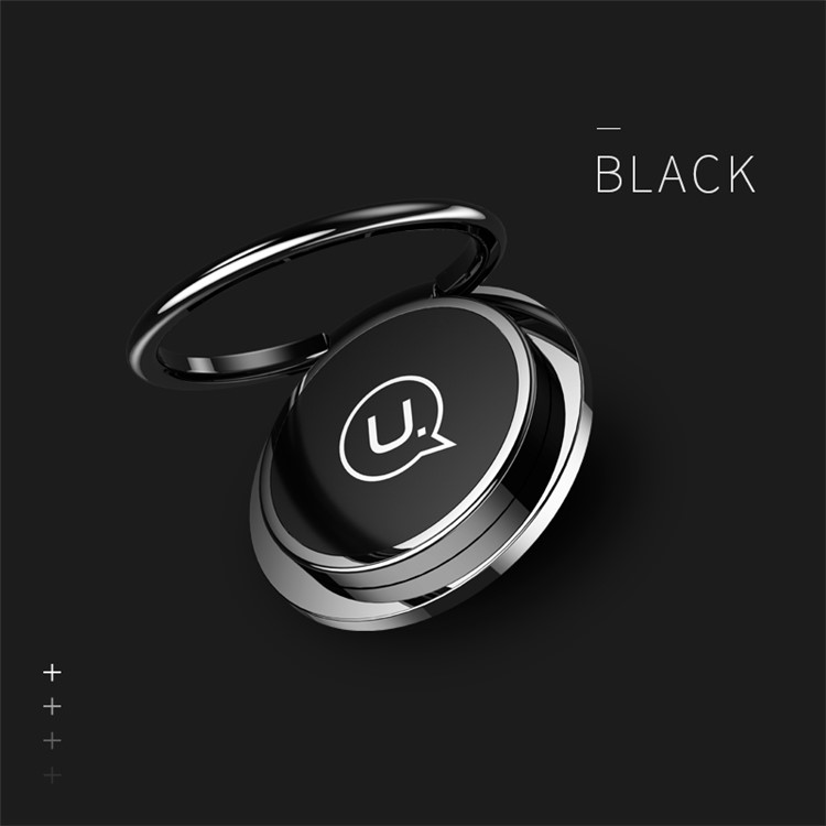 USAMS US-ZJ017 360 Degree Rotary Ring Bracket Smartphone Ring Holder for Huawei P10 etc. - Black-2