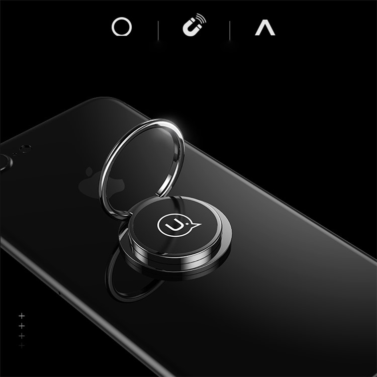USAMS US-ZJ017 360 Degree Rotary Ring Bracket Smartphone Ring Holder for Huawei P10 etc. - Black-3