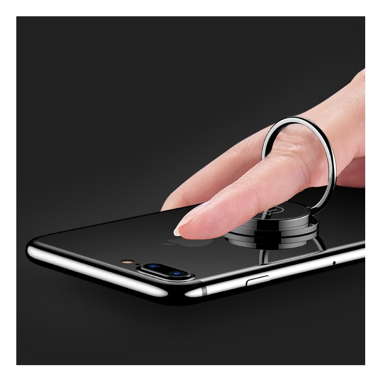 USAMS US-ZJ017 360 Degree Rotary Ring Bracket Smartphone Ring Holder for Huawei P10 etc. - Black-4