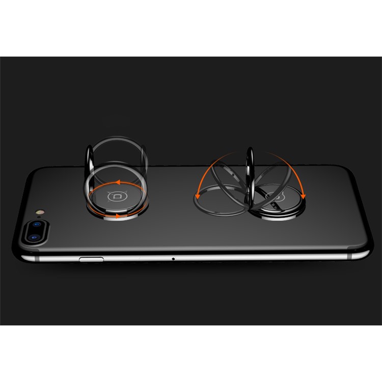USAMS US-ZJ017 360 Degree Rotary Ring Bracket Smartphone Ring Holder for Huawei P10 etc. - Black-8