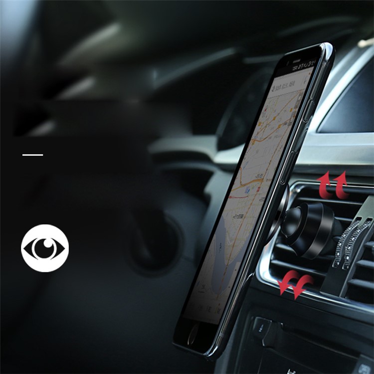 USAMS US-ZJ018 Metal Magnetic Car Air Vent Mount Holder - Black-4