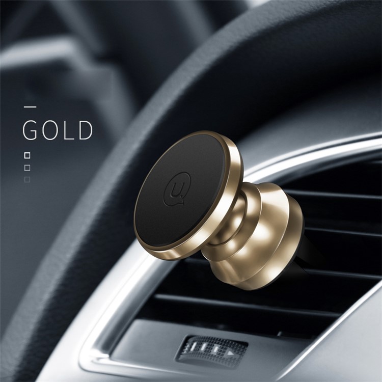USAMS US-ZJ018 Universal Metal Magnetic Car Air Vent Holder Mount - Gold Color-1