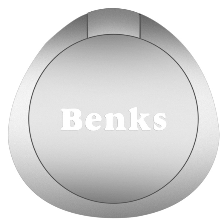 BENKS Magic Circle Metal Ring Magnetic Bracket Finger Ring Grip Holder Desktop Stand for iPhone 7, Huawei P10 - Silver-2