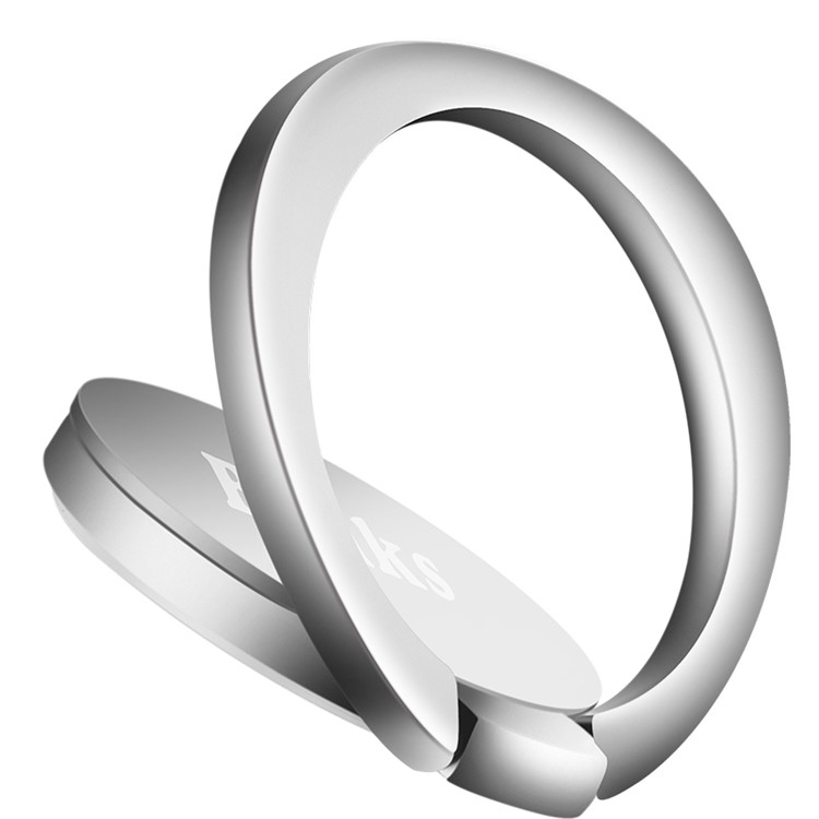 BENKS Magic Circle Metal Ring Magnetic Bracket Finger Ring Grip Holder Desktop Stand for iPhone 7, Huawei P10 - Silver-5