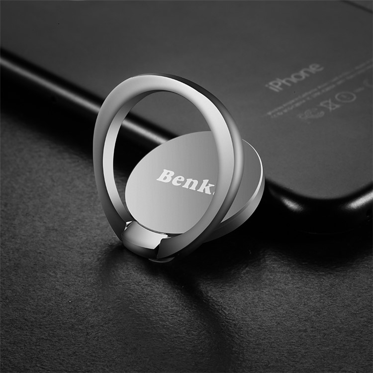 BENKS Magic Circle Metal Ring Magnetic Bracket Finger Ring Grip Holder Desktop Stand for iPhone 7, Huawei P10 - Silver-7