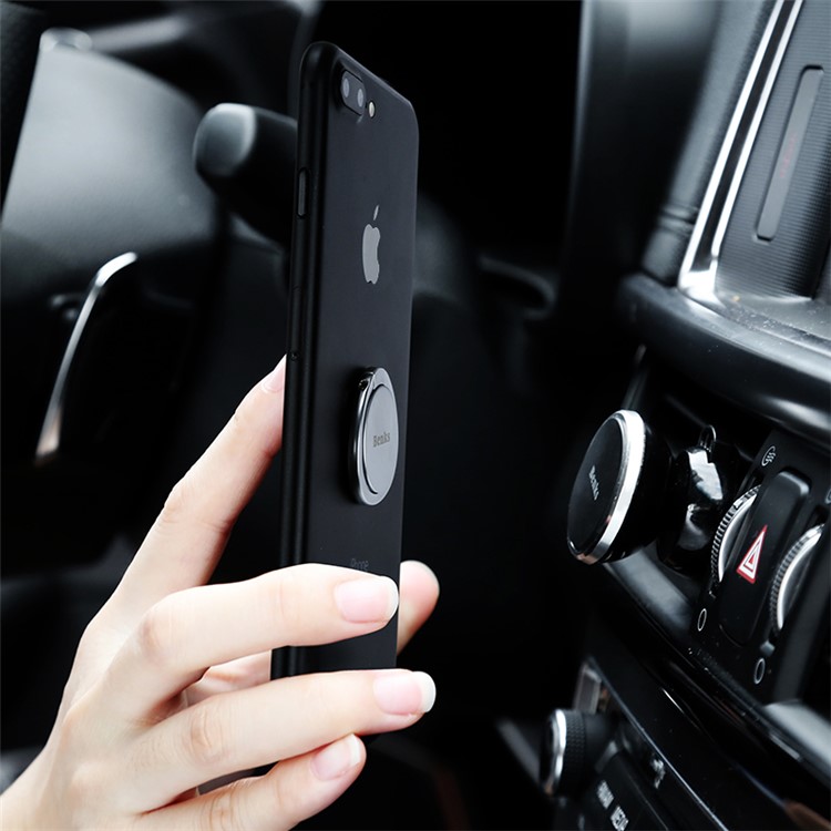 BENKS Magic Circle Metal Ring Magnetic Bracket Finger Ring Grip Holder Desktop Stand for iPhone 7, Huawei P10 - Silver-8