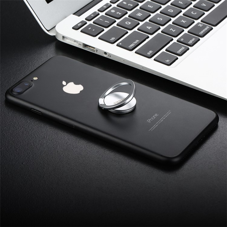 BENKS Magic Circle Metal Ring Magnetic Bracket Finger Ring Grip Holder Desktop Stand for iPhone 7, Huawei P10 - Silver-9