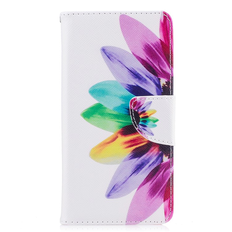 Padrão de impressão Carteira Carteira de couro Caixa móvel com suporte para ZTE Blade A520 - pétalas padrão-2