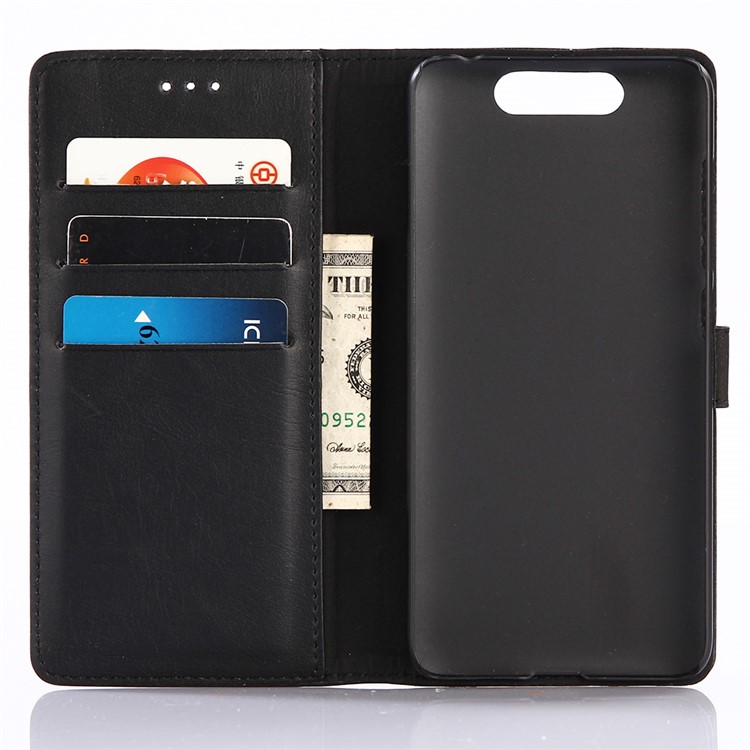 Retro Style Crazy Horse Texture PU Leather Wallet Case for ZTE Blade V8 - Black-3