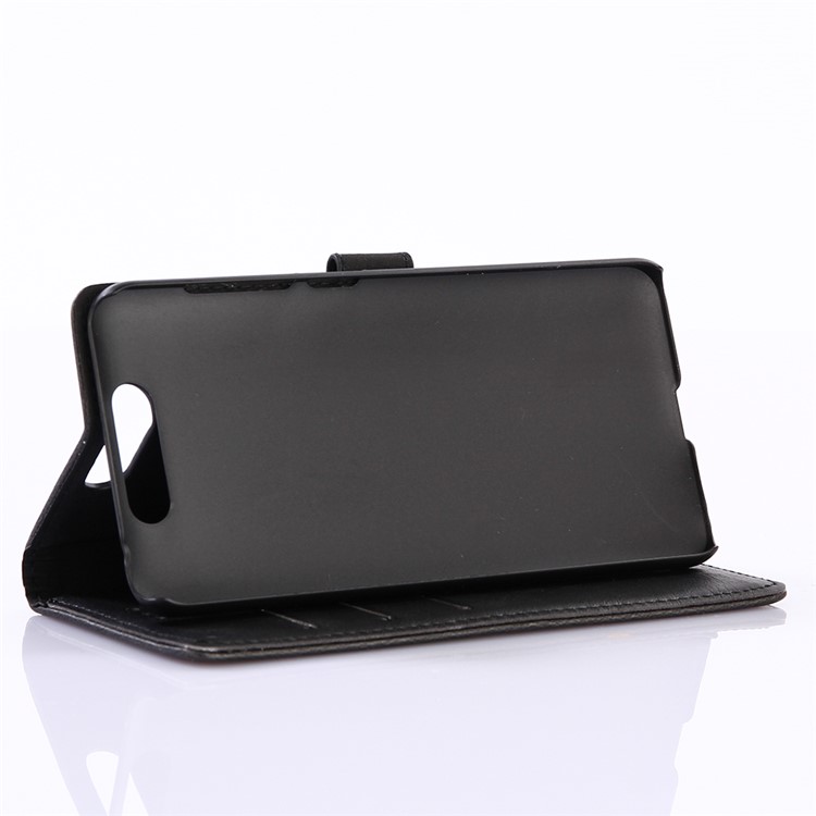 Retro Style Crazy Horse Texture PU Leather Wallet Case for ZTE Blade V8 - Black-5