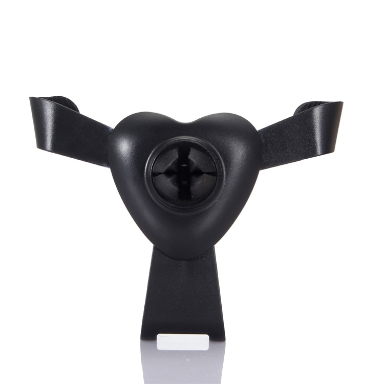 Telescopic Car Air Vent Mount Heart Shape Phone Holder for iPhone 7 Plus Samsung Galaxy Mega 6.3 I9200 I9208 Etc - Black-2