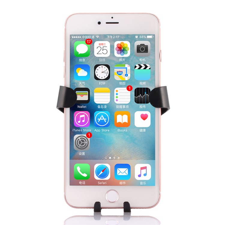 Telescopic Car Air Vent Mount Heart Shape Phone Holder for iPhone 7 Plus Samsung Galaxy Mega 6.3 I9200 I9208 Etc - Black-5