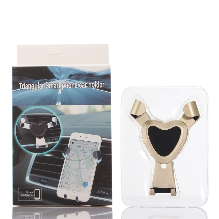 Telescopic Car Air Vent Mount Heart Shape Phone Holder for iPhone 7 Plus Samsung Galaxy Mega 6.3 I9200 I9208 Etc - Black-6