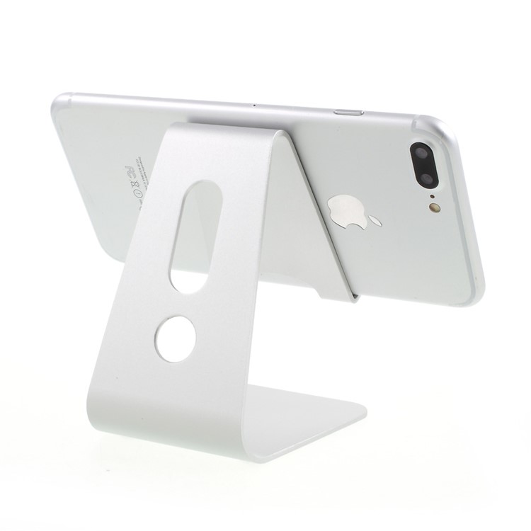 Lightweight Aluminum Alloy Desktop Mount for iPhone iPad etc. Smartphones and Tablets - White-2