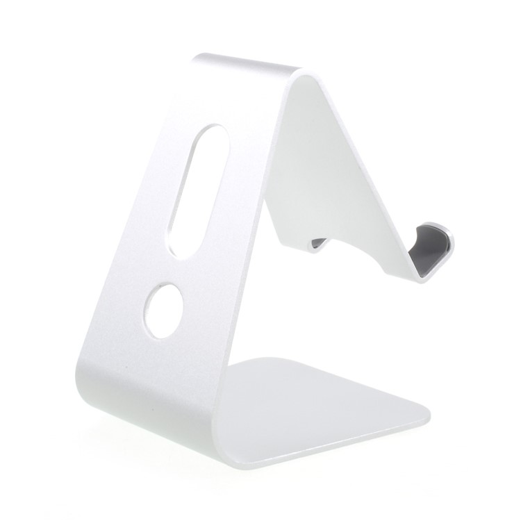 Lightweight Aluminum Alloy Desktop Mount for iPhone iPad etc. Smartphones and Tablets - White-3