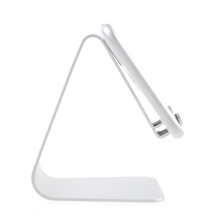 Lightweight Aluminum Alloy Desktop Mount for iPhone iPad etc. Smartphones and Tablets - White-7