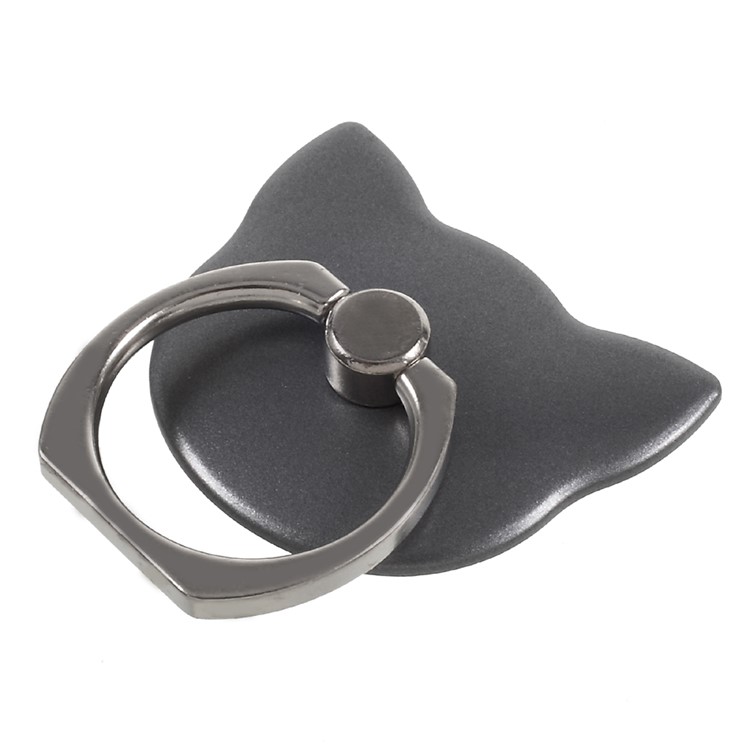 Bear-shape Universal 360-degree Rotating Phone Ring Kickstand for iPhone Samsung Huawei - Black-2