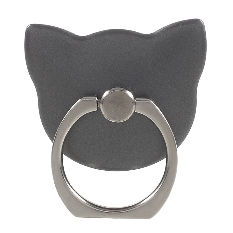 Bear-shape Universal 360-degree Rotating Phone Ring Kickstand for iPhone Samsung Huawei - Black-3
