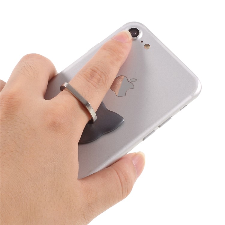 Bear-shape Universal 360-degree Rotating Phone Ring Kickstand for iPhone Samsung Huawei - Black-8