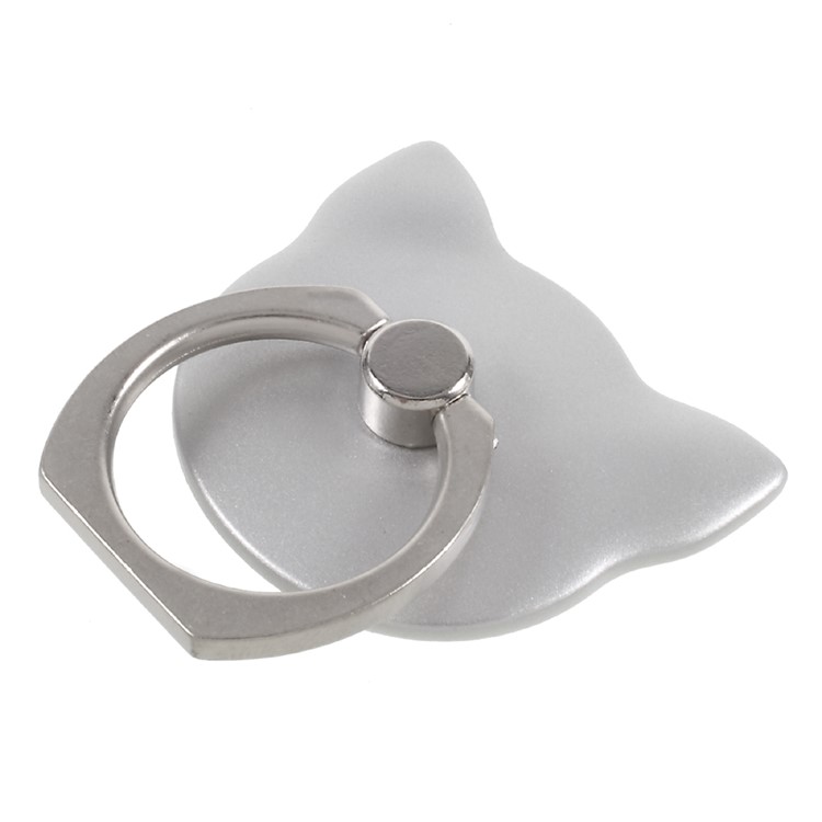 Universal Bear-shape 360° Rotating Finger Grip Kickstand for iPhone Samsung Huawei - Grey-2