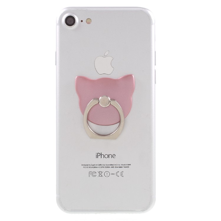 Bear-shape Universal 360¡ã Rotating Phone Ring Kickstand Desktop Mount for iPhone Samsung Huawei - Rose Gold Color-4