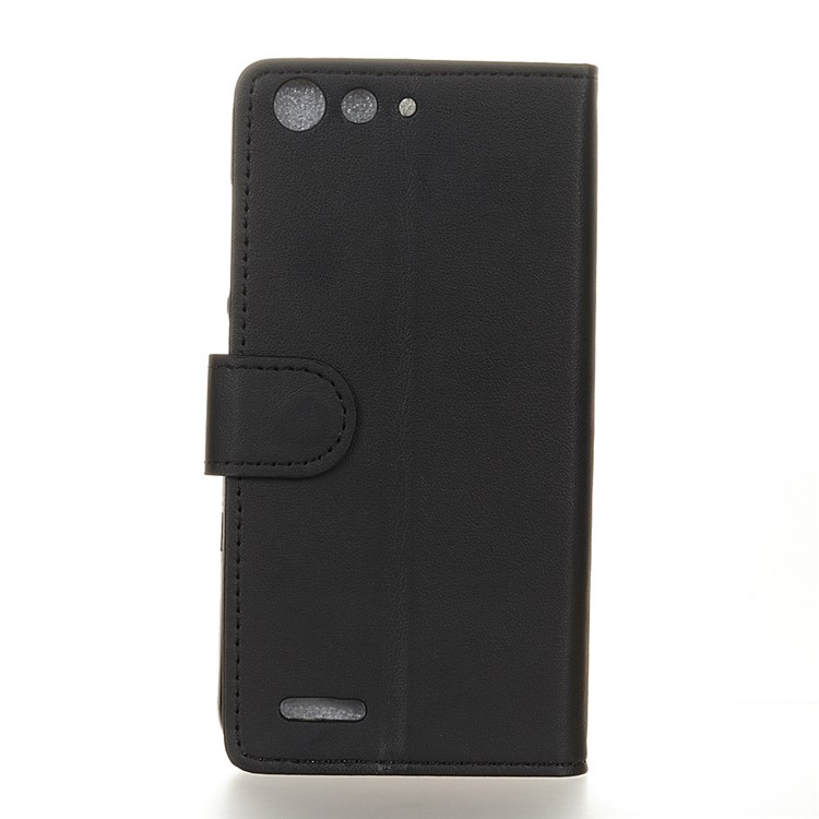 Wallet Leather Stand Cover for ZTE Blade L6 - Black-2