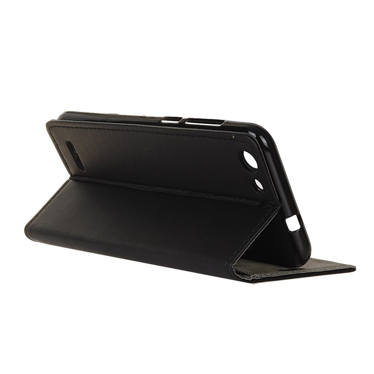 Wallet Leather Stand Cover for ZTE Blade L6 - Black-5