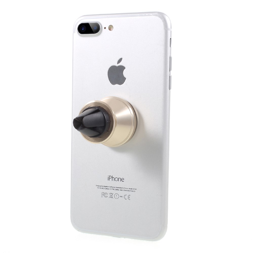 Magnetic Air Vent Mobile Phone Car Mount Bracket (Short Version) - Gold Color-4