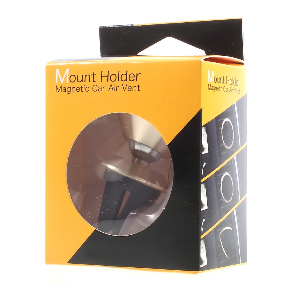 Magnetic Air Vent Mobile Phone Car Mount Bracket (Short Version) - Gold Color-9