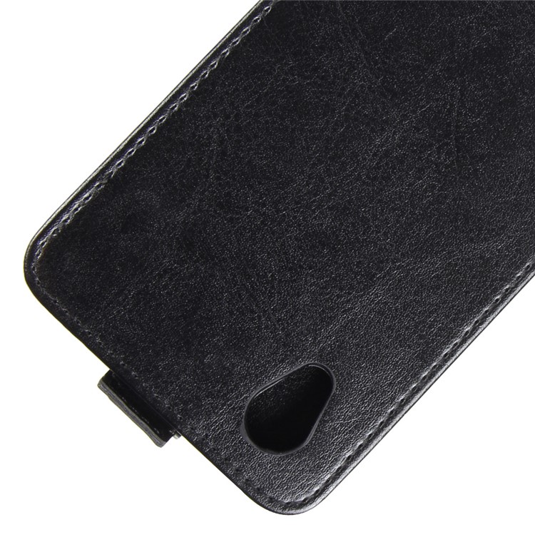 Crazy Horse Skin Vertical PU Leather Flip Case for ZTE Blade X3 - Black-2
