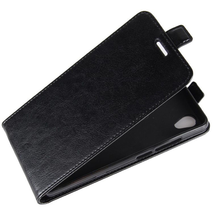 Crazy Horse Skin Vertical PU Leather Flip Case for ZTE Blade X3 - Black-3