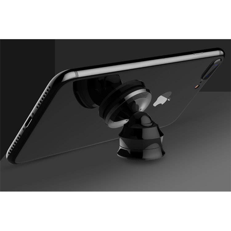 USAMS US-ZJ019 Aluminum Alloy Magnetic Mobile Phone Car Mount Holder - Black-2