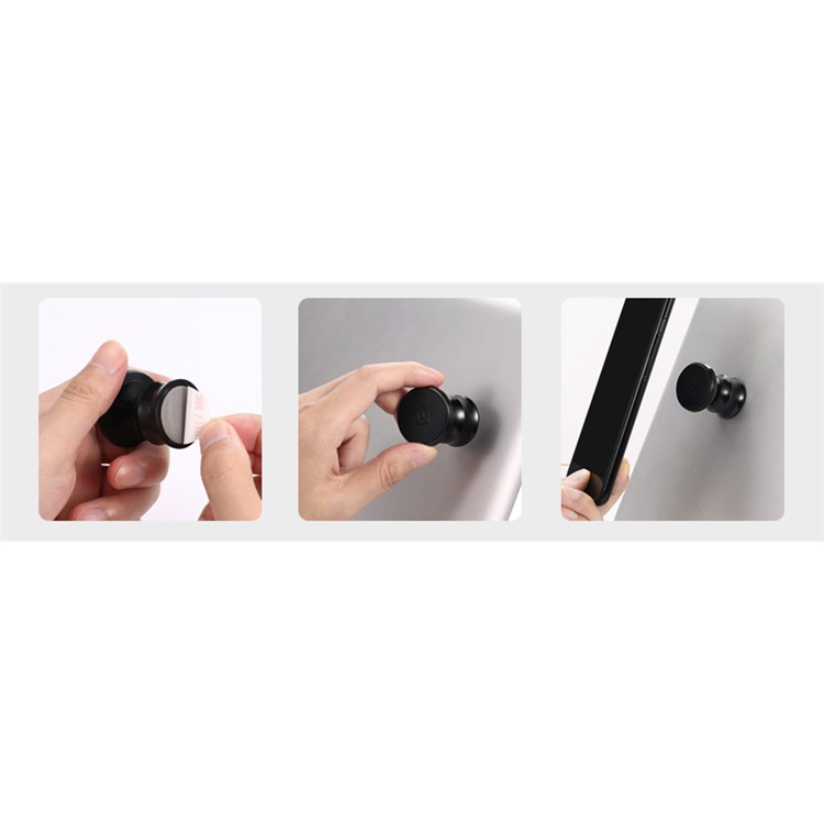 USAMS US-ZJ019 Aluminum Alloy Magnetic Mobile Phone Car Mount Holder - Black-3