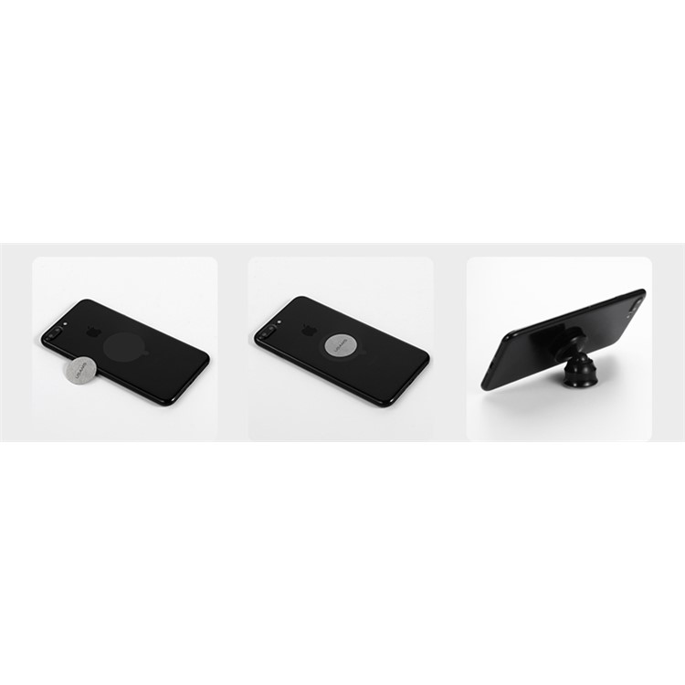 USAMS US-ZJ019 Aluminum Alloy Magnetic Mobile Phone Car Mount Holder - Black-4