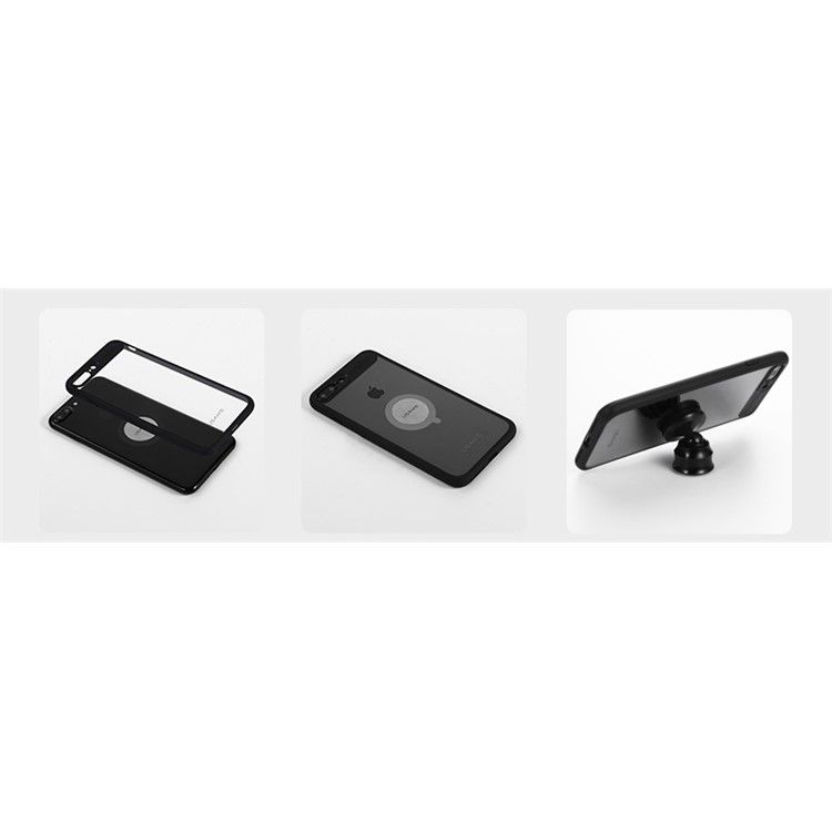 USAMS US-ZJ019 Aluminum Alloy Magnetic Mobile Phone Car Mount Holder - Black-6
